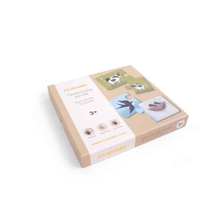 Puzzle 2 pièces animaux de la ferme