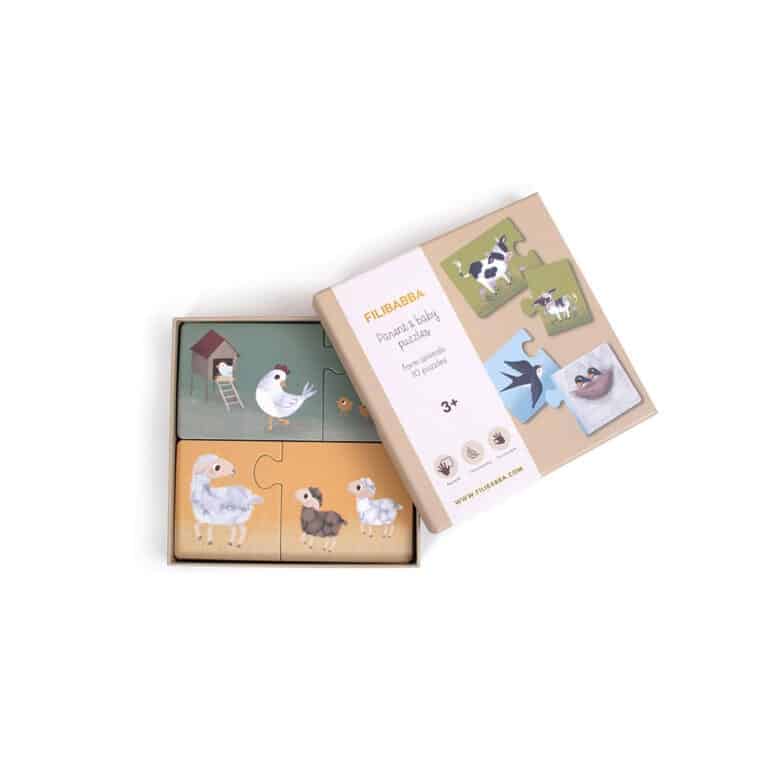 Puzzle 2 pièces animaux de la ferme