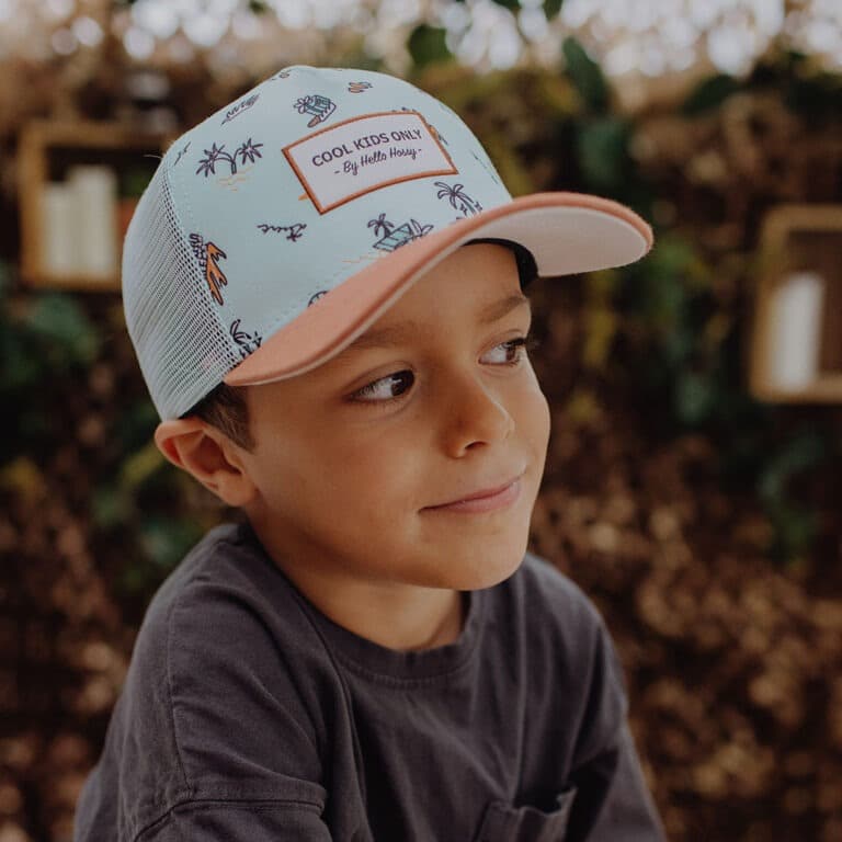 casquette trucker enfant blue island hello hossy