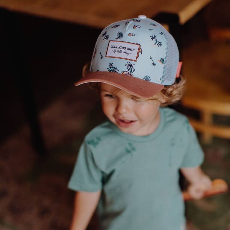casquette trucker enfant blue island hello hossy