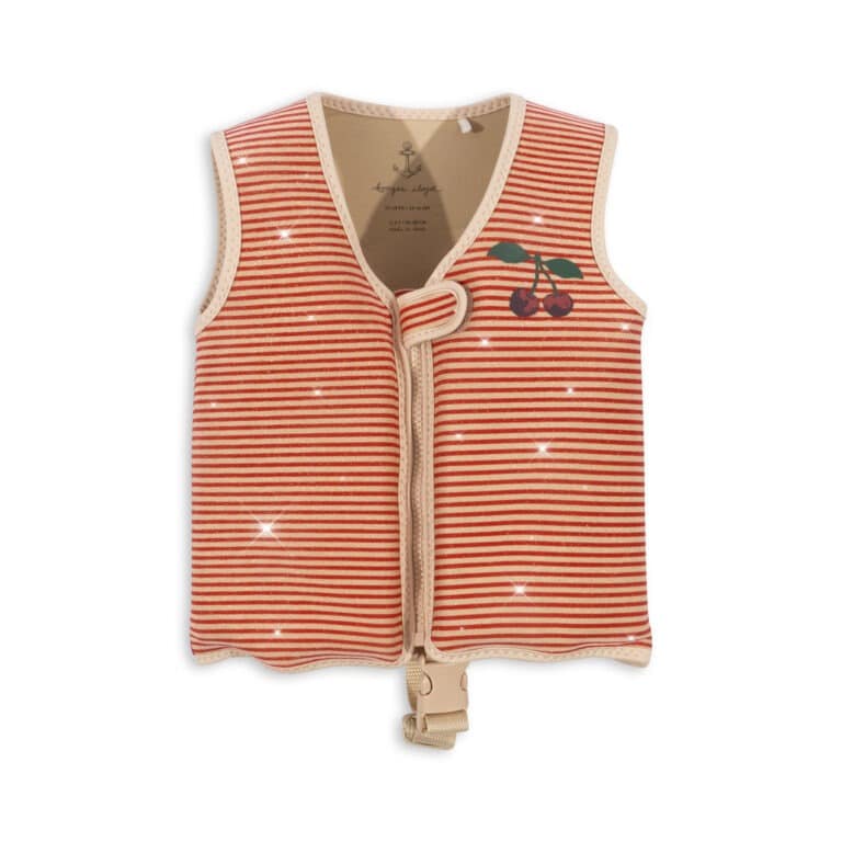 gilet natation glitter cerise vue de devant