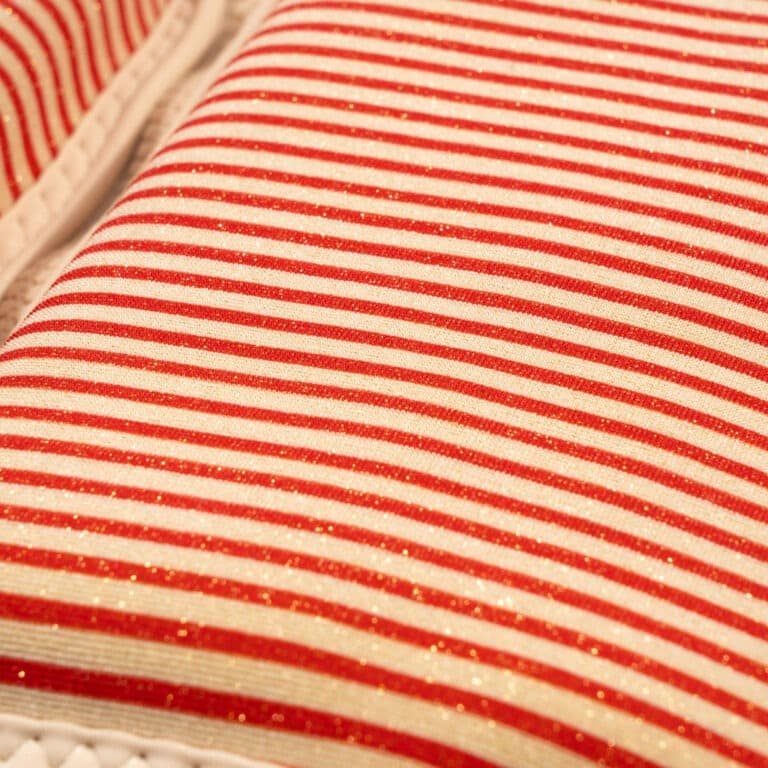 gilet natation glitter cerise détail glitter