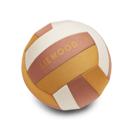 un ballon de volley ball rose toscane Liewood, vue de face sur un fond blanc