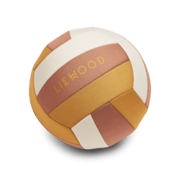 un ballon de volley ball rose toscane Liewood, vue de face sur un fond blanc