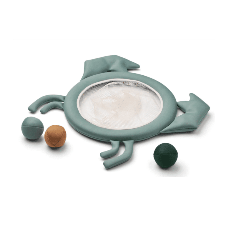 un kit de basket flottant menthe Liewood, vue de face sur fond blanc