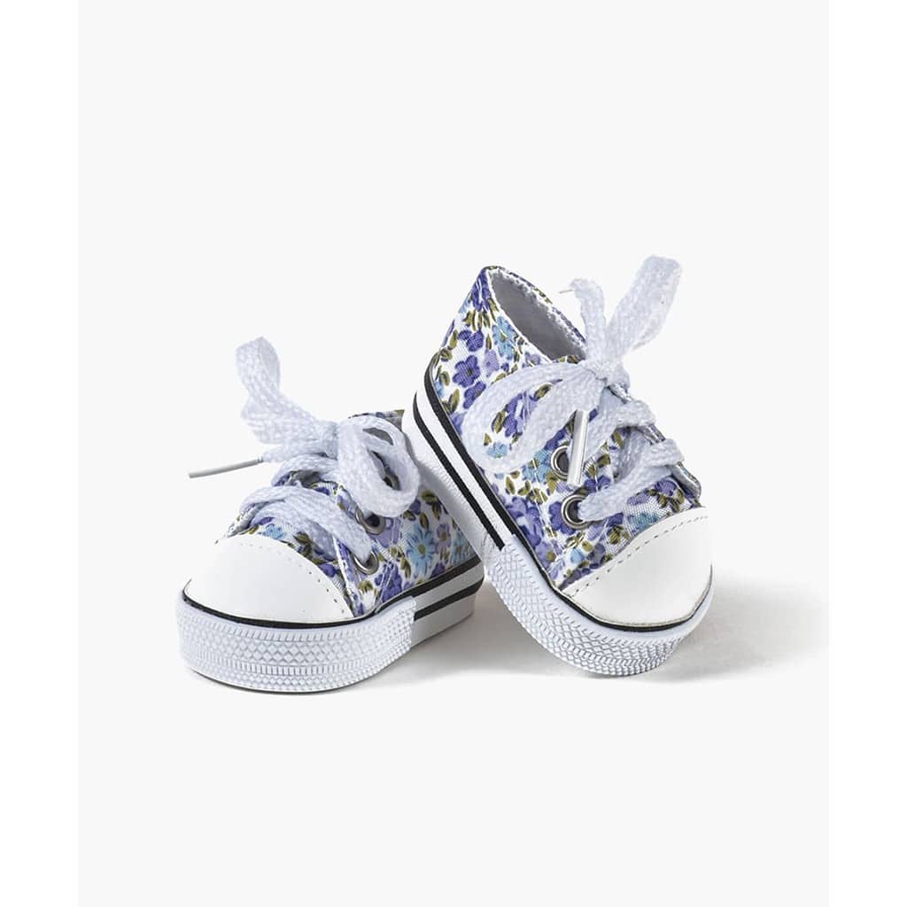 Baskets komvers petites fleurs lilas minikane