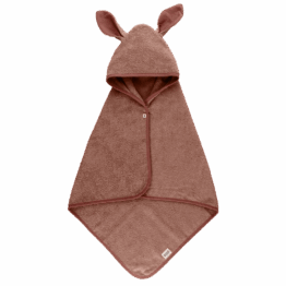 une cape de bain terracotta Bibs, vue de face sur fond blanc