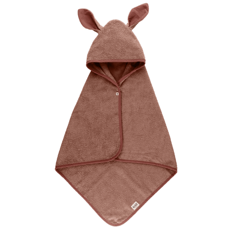 une cape de bain terracotta Bibs, vue de face sur fond blanc
