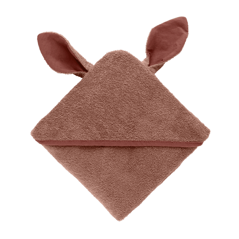 une cape de bain terracotta Bibs, vue de face sur fond blanc