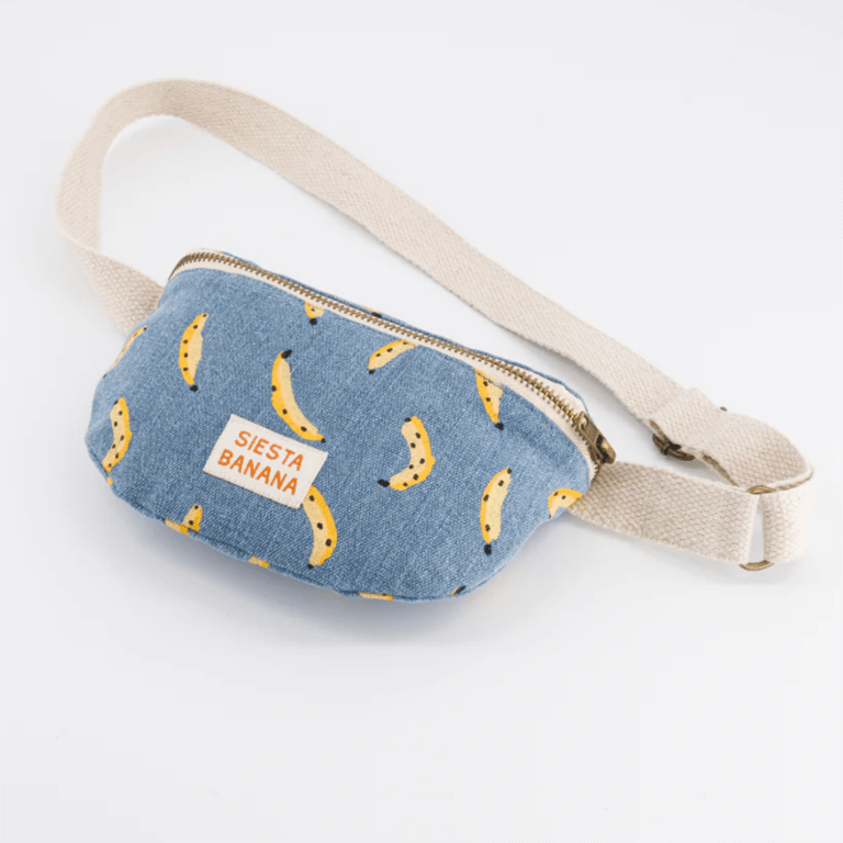 banane denim enfant siesta banana chamaye sur fond blanc
