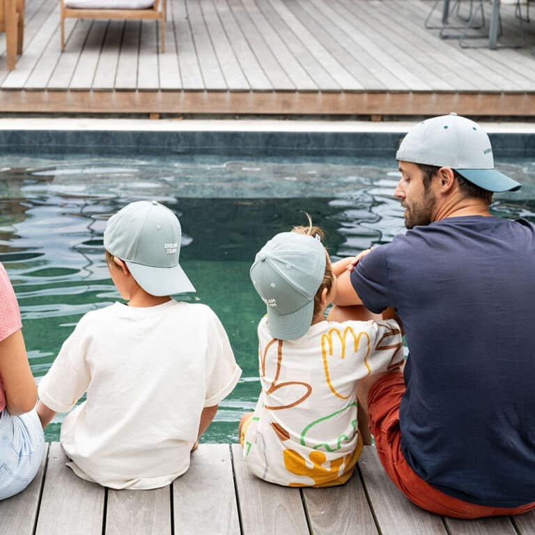 une casquette enfant "dream team" Chamaye, portée