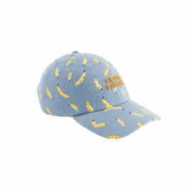 une casquette adulte "siesta banana" Chamaye, vue de côté sur fond blanc