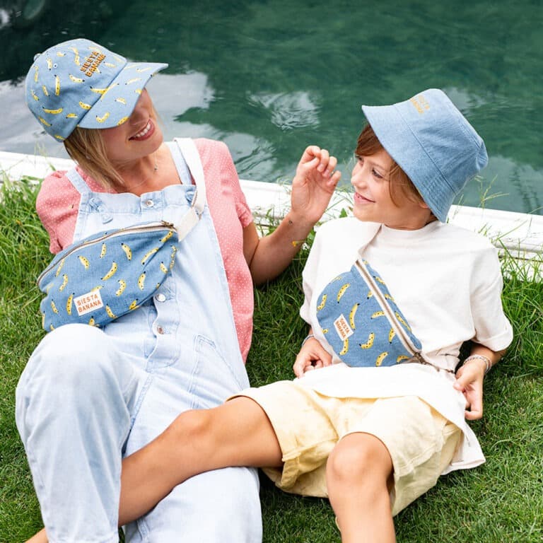 une casquette adulte "siesta banana" Chamaye, portée