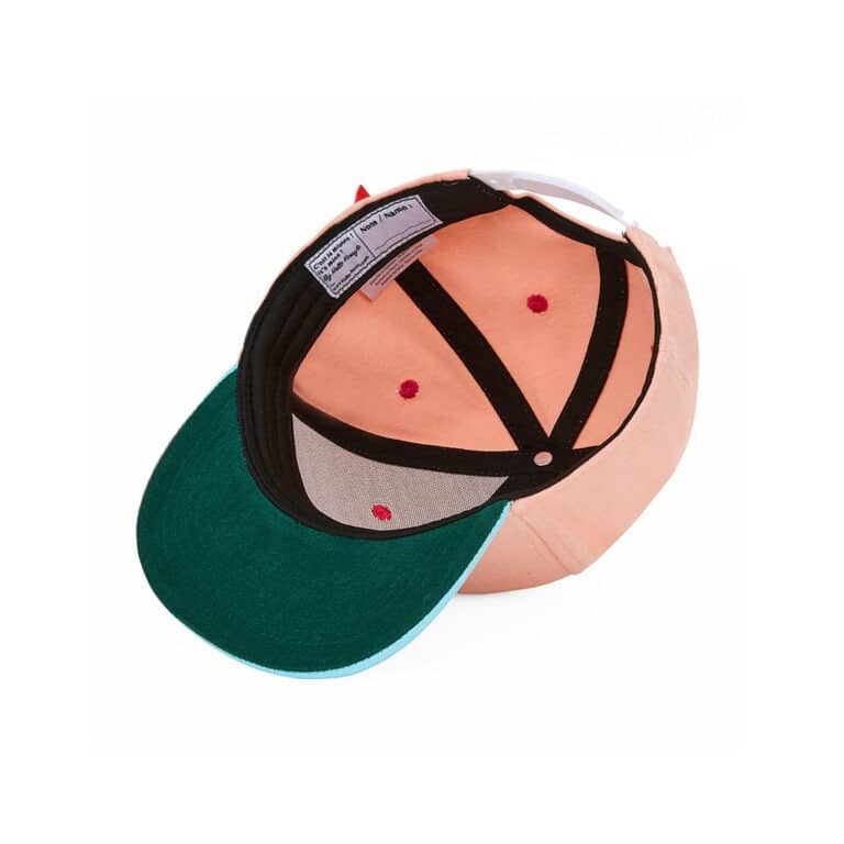 une casquette enfant mini jolly hello hossy, vue de dessous sur fond blanc