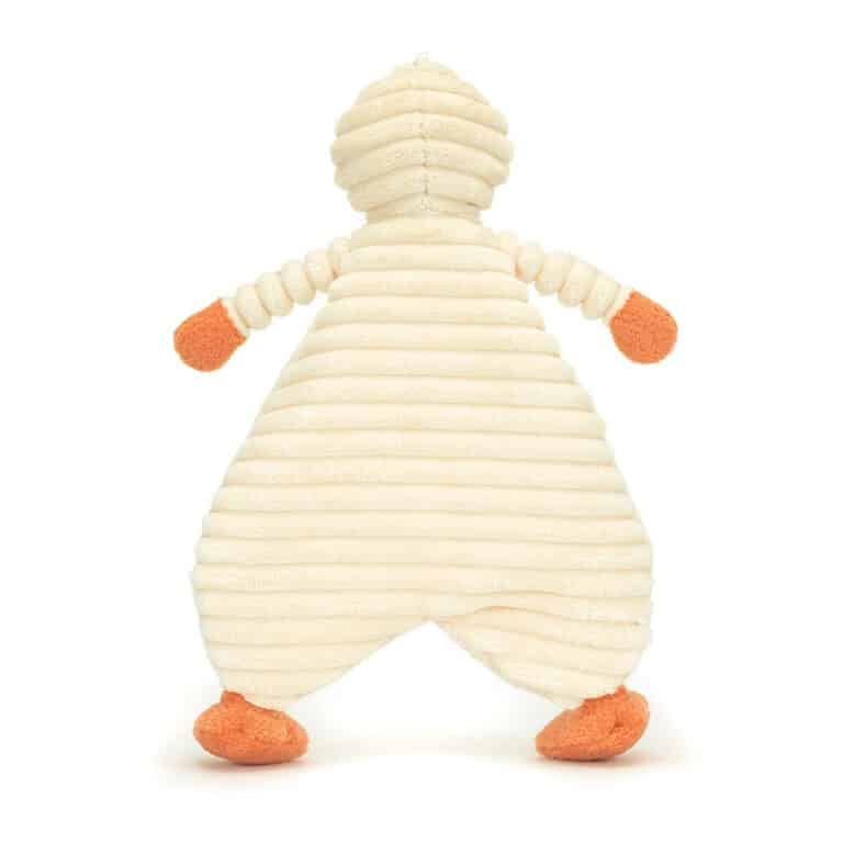 doudou plat canard jellycat vue de dos