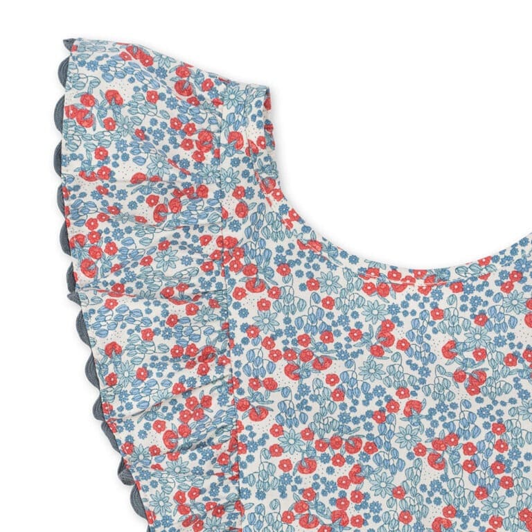 barboteuse verbena fleurs détail manche