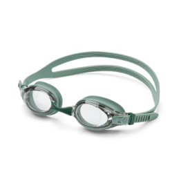 une paire de lunette de natation peppermint Liewood, vue de face sur fond blanc