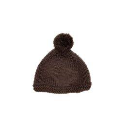 Bonnet Tricot Avec Pompon - Marron - Pour Poupée Gordis Minikane