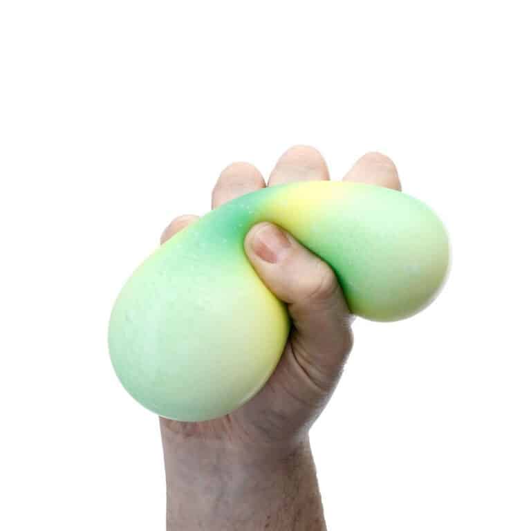 balle anti-stress galaxy, vue de face sur fond blanc