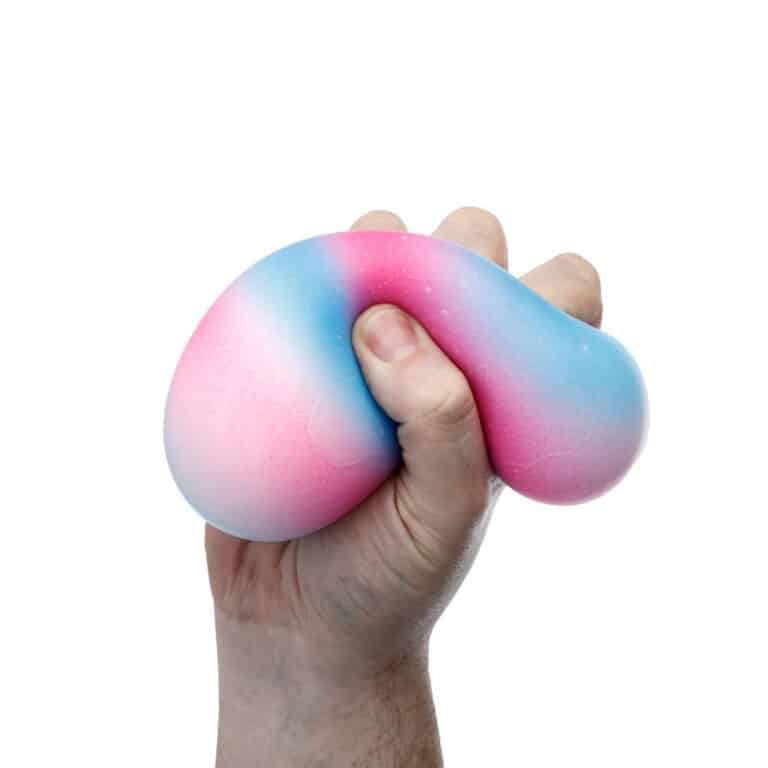 balle anti-stress galaxy, vue de face sur fond blanc