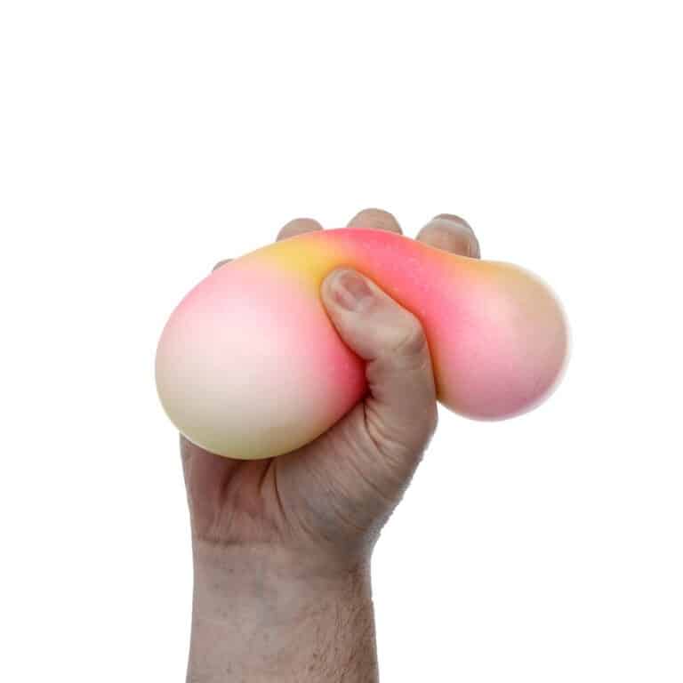 balle anti-stress galaxy, vue de face sur fond blanc