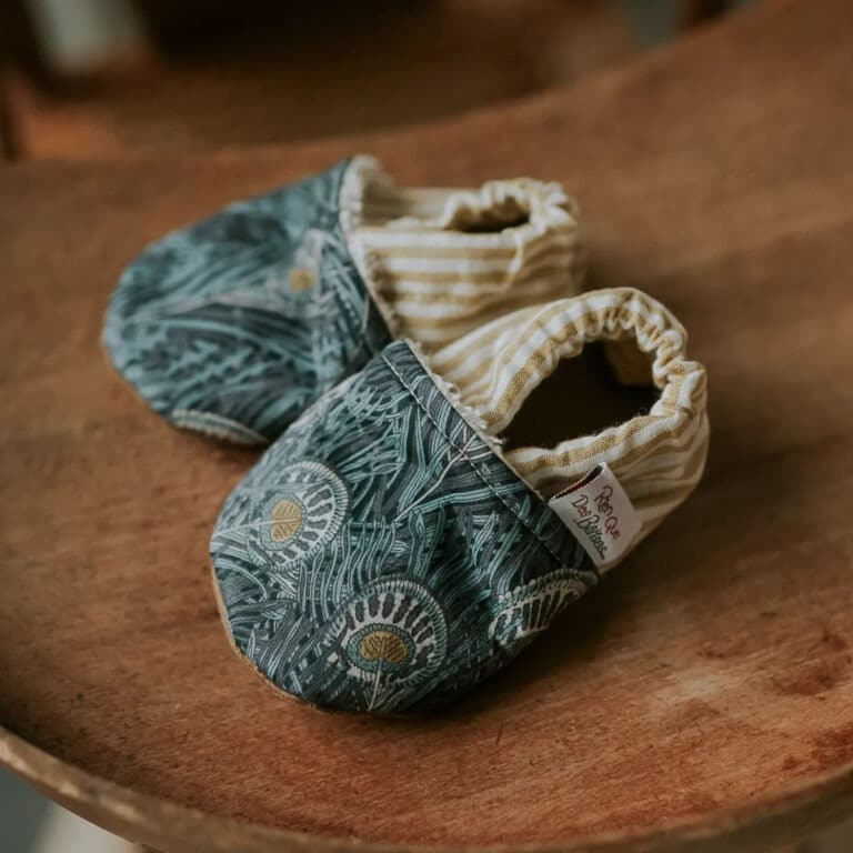 chaussons liberty queen hera blue ambiance