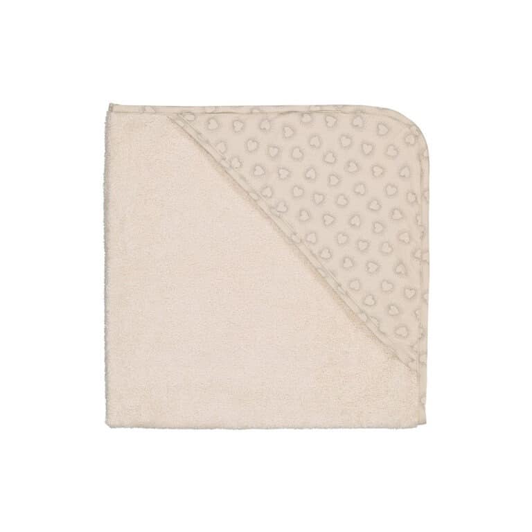 Cape de bain coeur pointillé rose in april