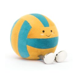 doudou amuseable ballon de volley jellycat sur fond blanc