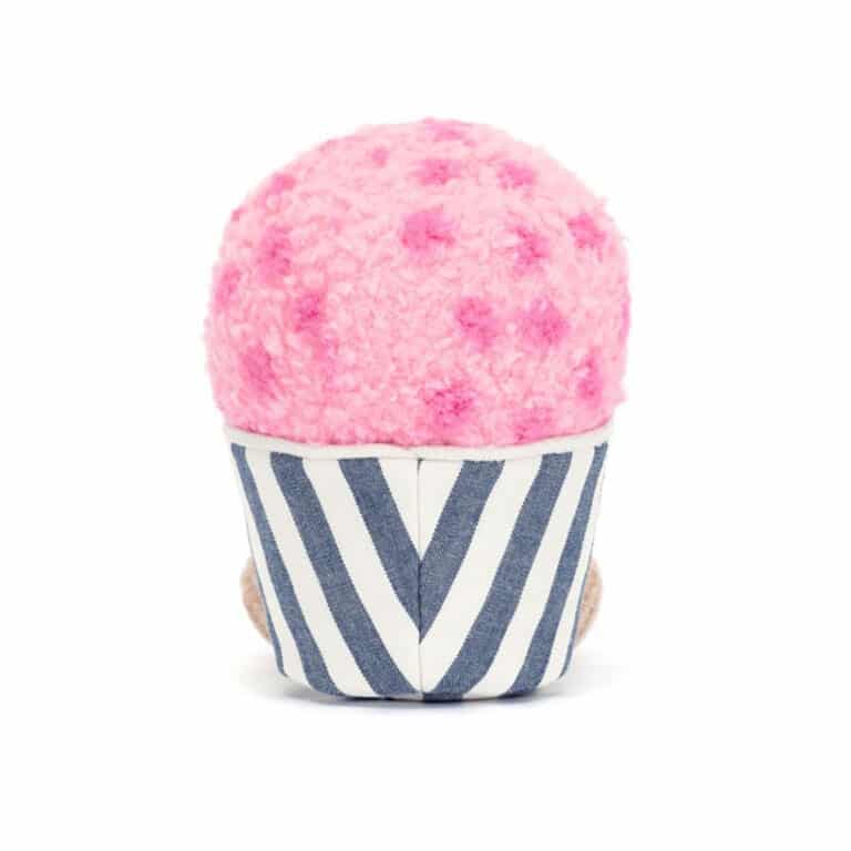 doudou amuseable glace sorbet jellycat vue de derrière sur fond blanc