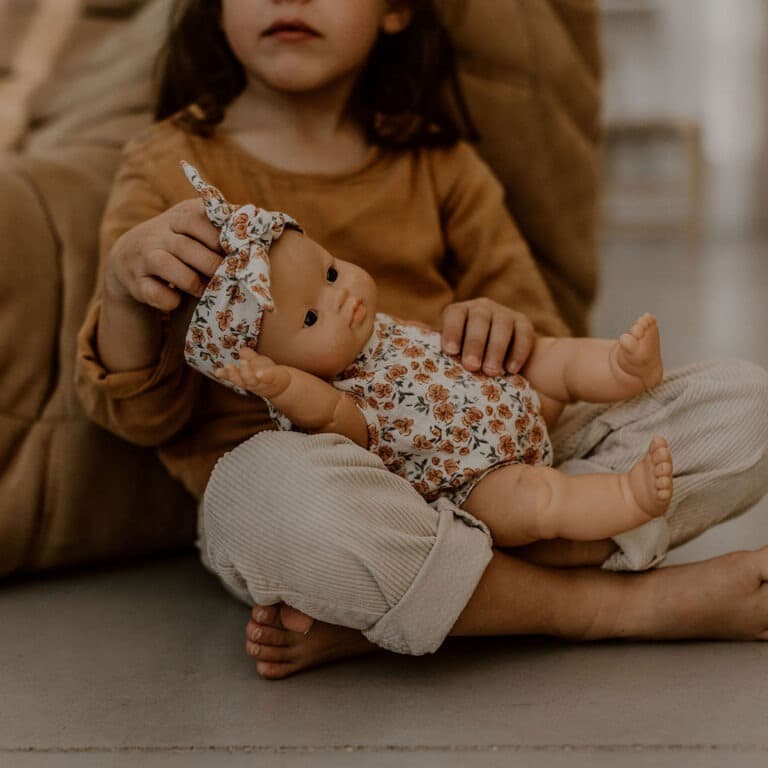 Barboteuse et bandeau pour poupée bonjour little