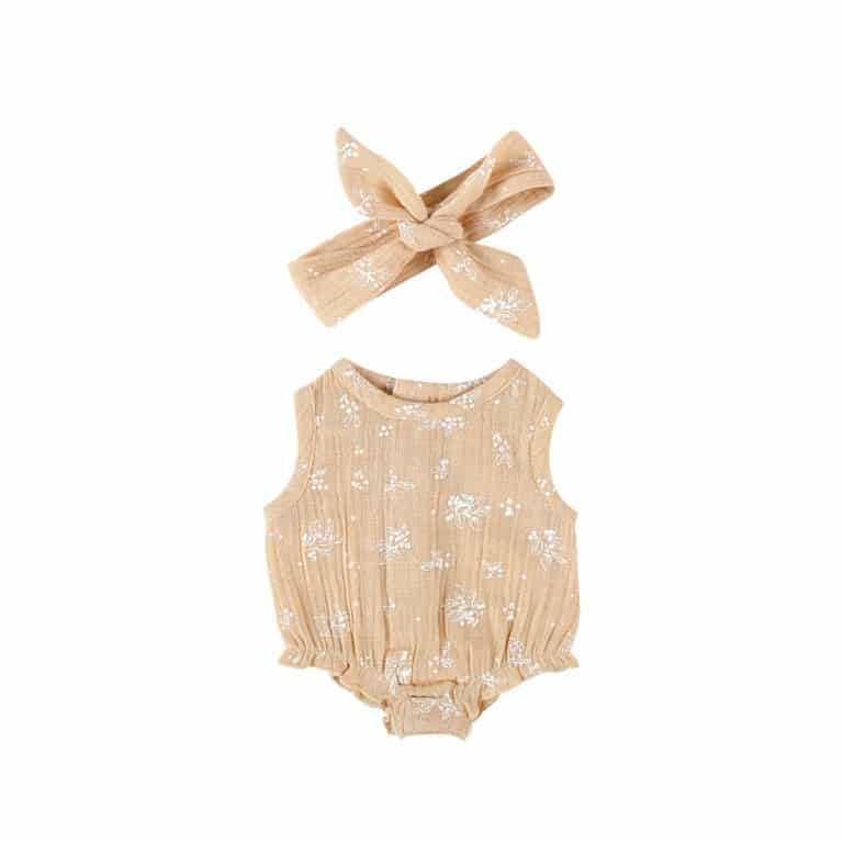 Barboteuse pour poupée vegetal peach bonjour little