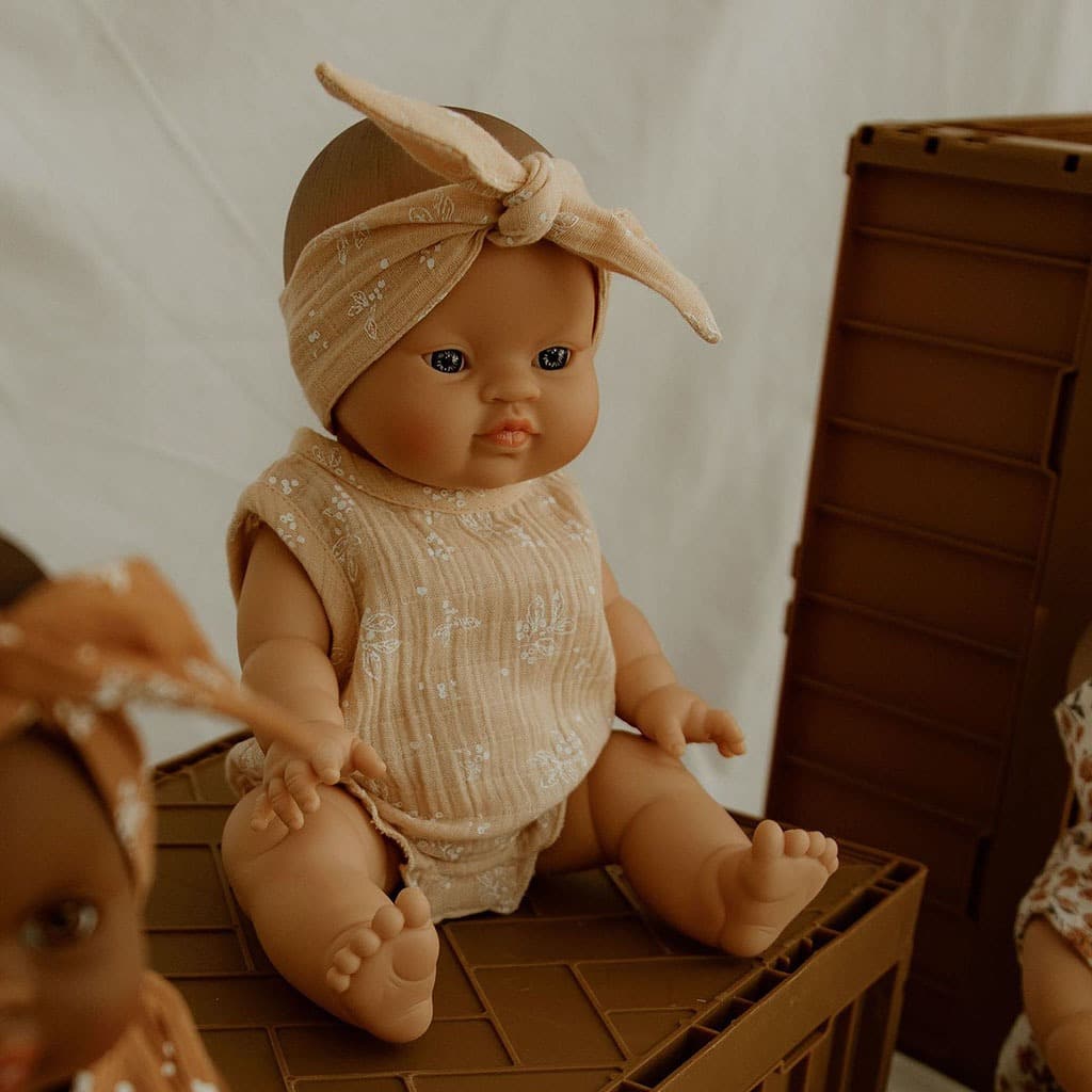 Barboteuse pour poupée vegetal peach bonjour little