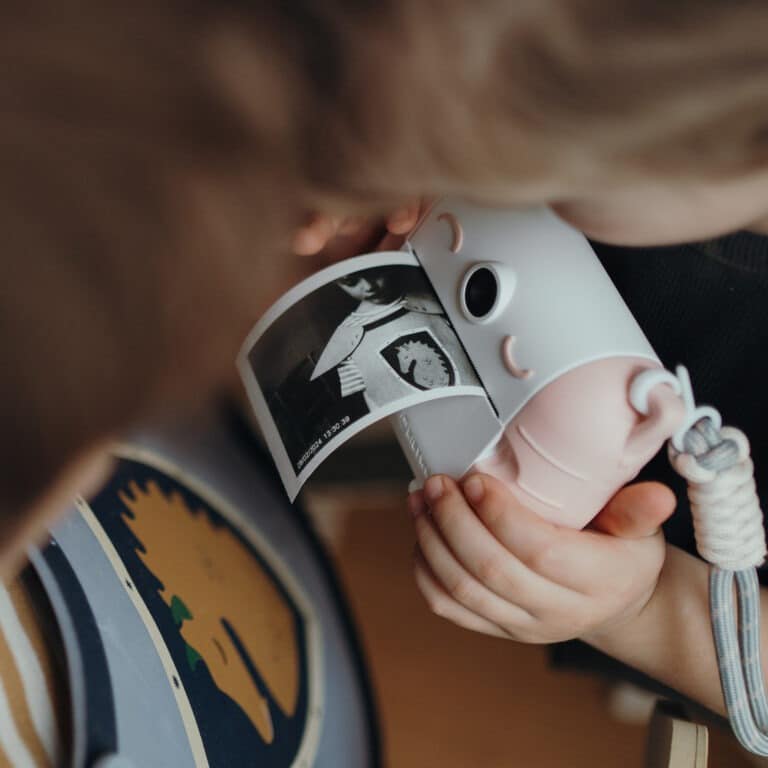 Appareil photo impression instantanée rose