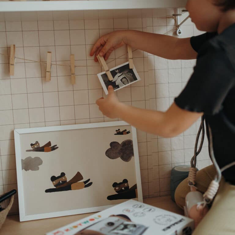 Appareil photo impression instantanée rose