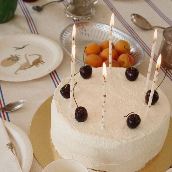 12 bougies anniversaire citrons konges slojd sur gâteau
