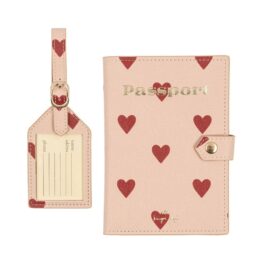 set voyage cœurs konges-slojd sur fond blanc