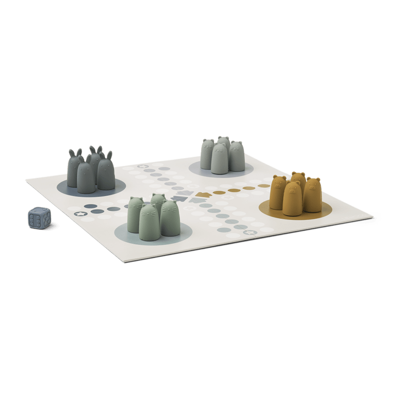 jeu de petits chevaux bleu multi mix liewood sur fond blanc