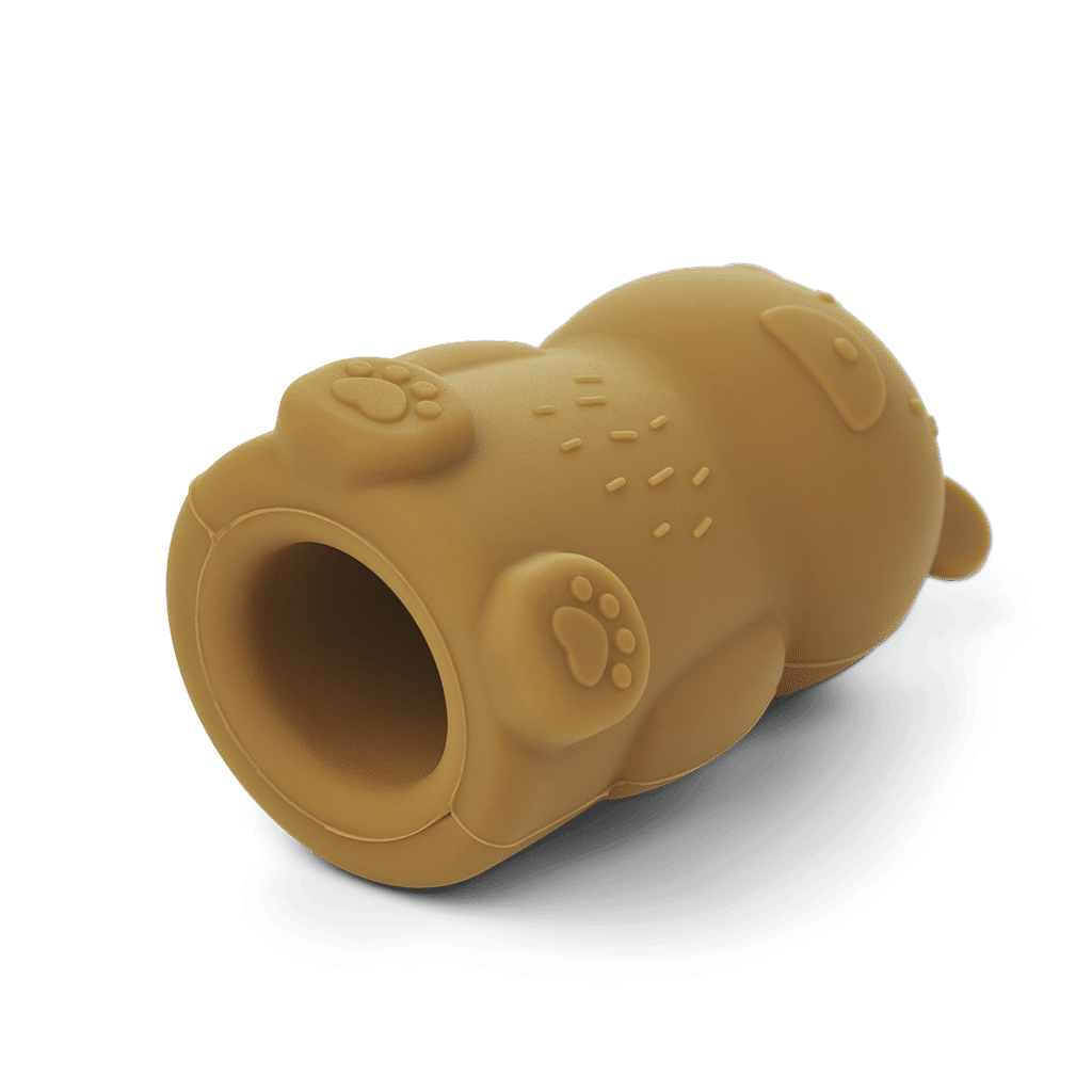 lot de 8 marionnettes de doigts bleu multi mix liewood détail marionnette ours sur fond blanc