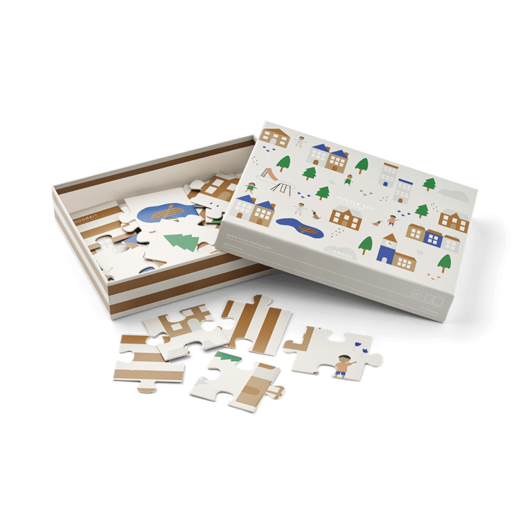 puzzle 35 pièces centre-ville liewood sur fond blanc