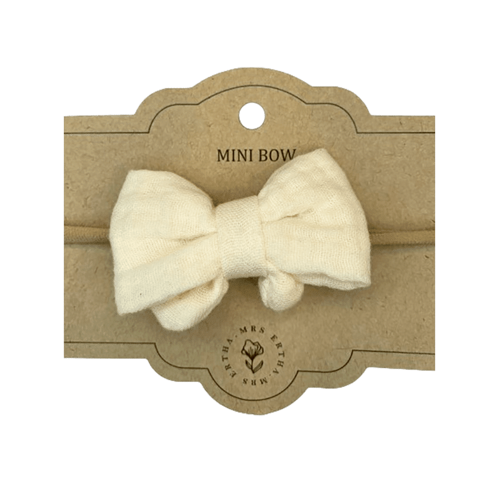 Petit bandeau noeud vanille bébé mrs ertha