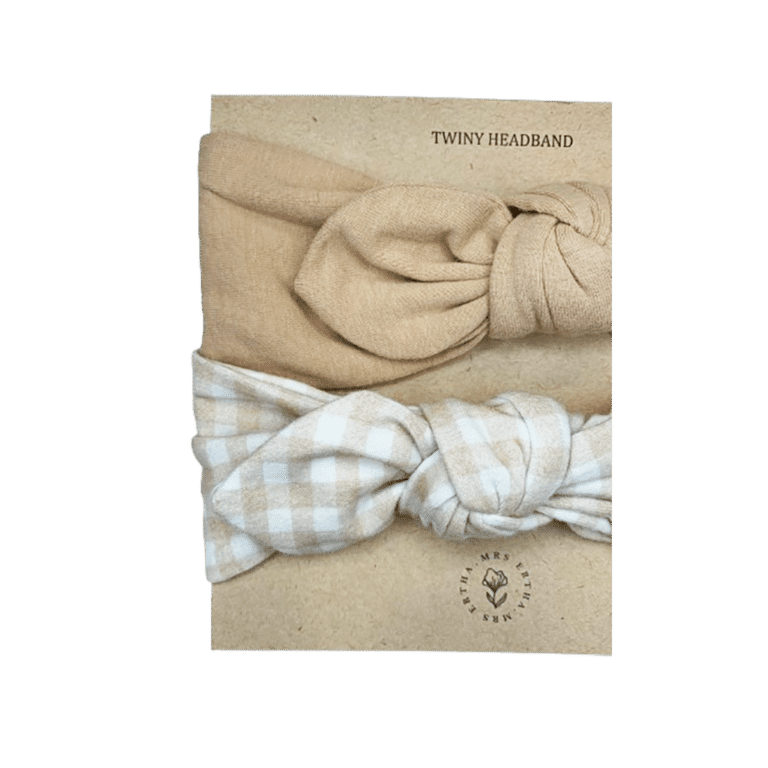 Lot de 2 bandeaux vichy mrs ertha