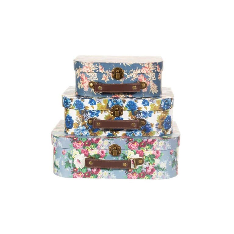 valisettes rose et bleu Sass&Belle, vue de face sur fond blanc