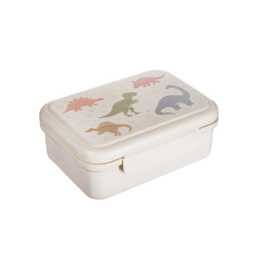 une boîte à gouter dinosaures Sass&belle, vue de face sur fond blanc