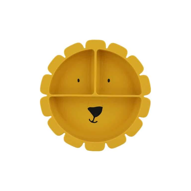 assiette en silicone anti-dérapante compartiments