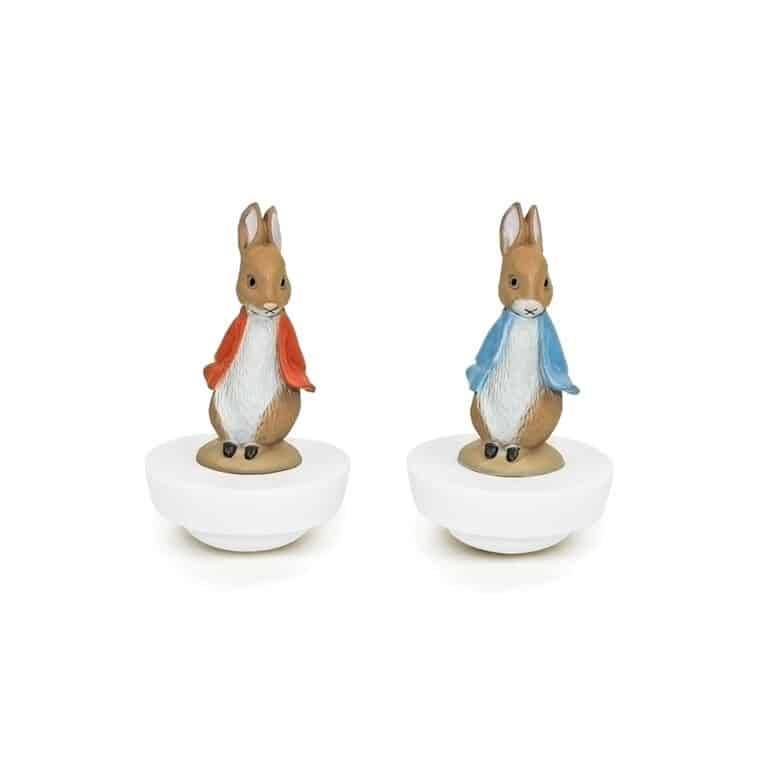 boite musique dancing pierre lapin rose fond blanc personnage