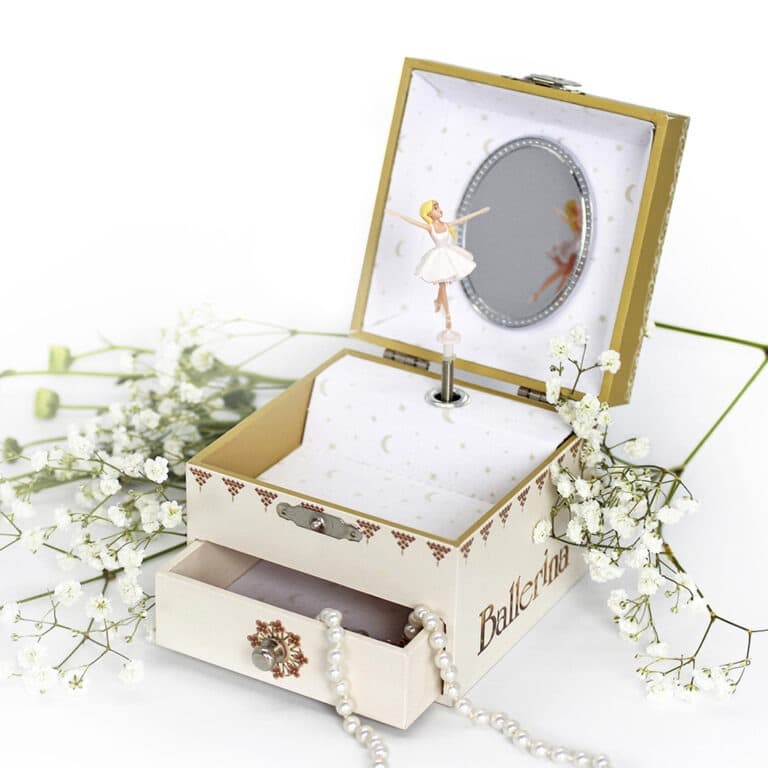 coffret à bijoux musical ballerina ambiance ouvert