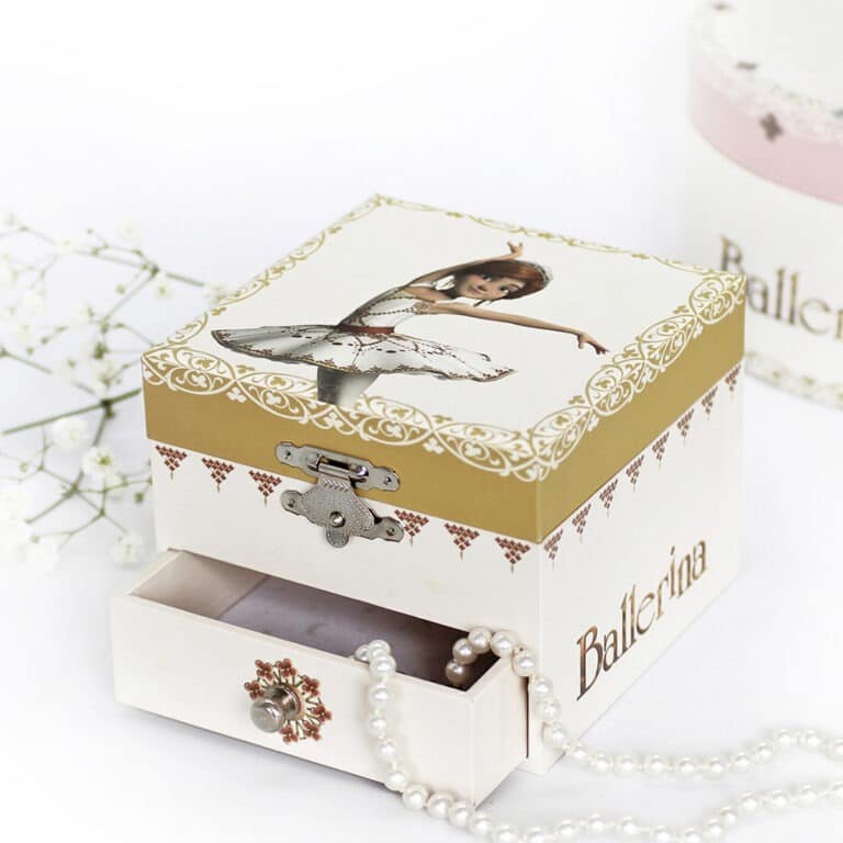 coffret à bijoux musical ballerina ambiance fermé