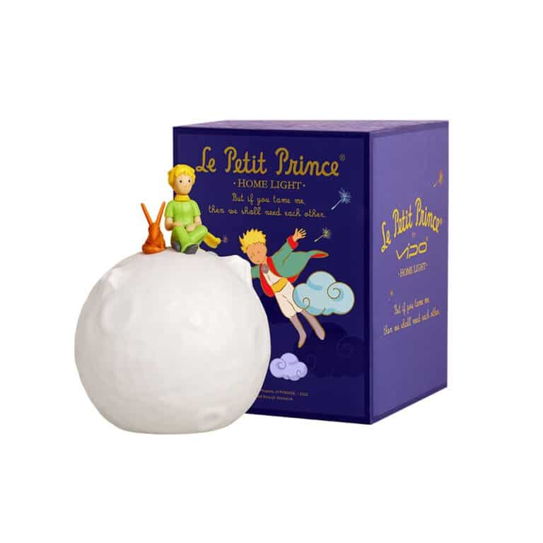 veilleuse le petit prince trousselier avec boîte sur fond blanc