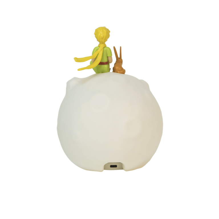 veilleuse le petit prince trousselier vue de dos sur fond blanc