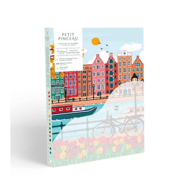 kit de peinture au numéro amsterdam a petite épicerie sur fond blanc